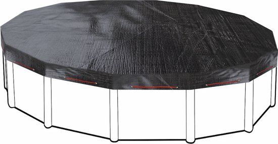 W'eau Afdekzeil voor rond zwembad 300cm - Grijs