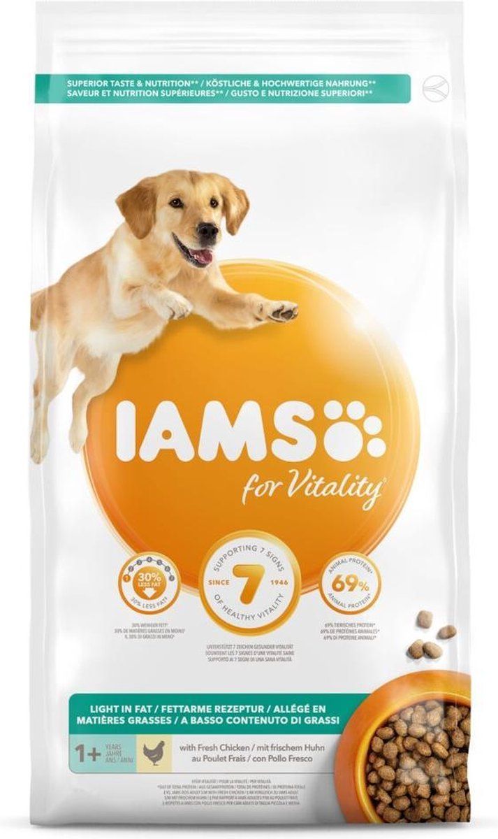 Iams 3x Dog Adult Weight Control Kip 3 kg