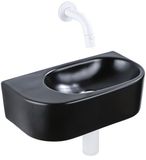 QeramiQ Fuente Fonteinset - 40x21.5x12cm - Keramiek - Zwart mat