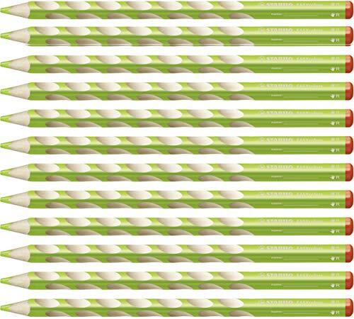 Stabilo Ergonomisch kleurpotlood voor rechtshandigen - EASYcolors -12 stuks - geelgroen