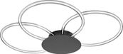 LEDVANCE Decor Aura Plafondlamp - Polycarbonate courbé, Filament LED, 21W, 2200lm, 3000K Blanc Chaud, Click Dimmable, Gris foncé, IP20