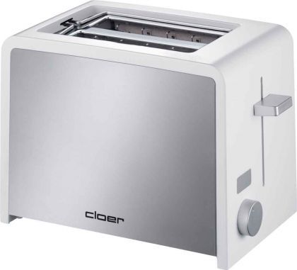 Cloer Toaster 3211 - 2-Slice Toaster - Silver/White