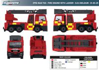 Majorette - Speelgoedvoertuig SOS politie - brandweer - ambulance België - 3 pack hulpdienst miniatuurauto's 7,5cm