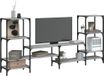 Maison Exclusive - meuble TV, Sonoma gris, 206,5 x 28,5 x 95 cm, panneau de particules