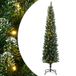 vidaXL Sapin de Noël artificiel étroit avec 300 LED 210 cm