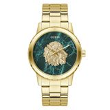 Guess GW0958G2 Monarch Goud RVS Herenhorloge Groene Wijzerplaat 44mm