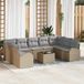 Maison Exclusive - Set van 10 kussens met kussenhoes, beige en lichtgrijs, van gevlochten kunststof