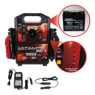 KS Tools KS Tools 12 V + 24 V batterijbooster, mobiele jump starter 1700 A Aantal:1