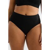 BEACHWAVE Curve high waist bikinibroekje met lurex en textuur zwart