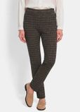 Goldner Broek CARLA Jerseybroek met minimalistische print - zwart / beige / gedess. - Maat 40