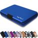 TopMost RFID-Blocking Aluminium Unisex Portemonnee | Credit Cards Holder | Plaats voor 12 Kaarten en Rekeningen | Blauw, 11 x 7,5 x 2 cm | Kaart en Rekeningen Houder