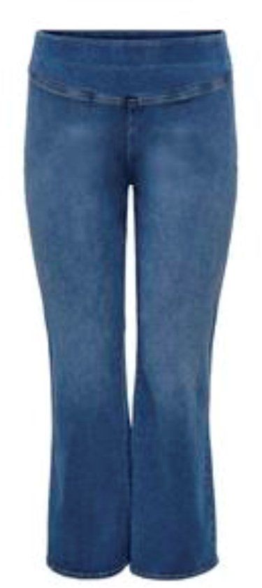 ONLY CARMAKOMA - CARROYAL MID WAIST FLARED LEGGING NOOS Dames Jeans 42/32 Medium Blue Denim