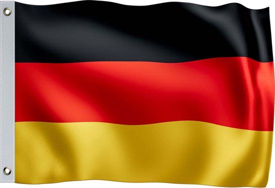 Monzana Vlag Duitsland - Metalen Ringen - 150x90cm - Polyester