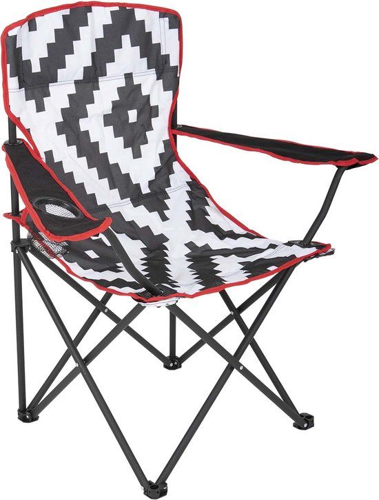 Bo-Camp Urban Outdoor Campingstoel - Vouwstoel - Madison - Zwart/wit