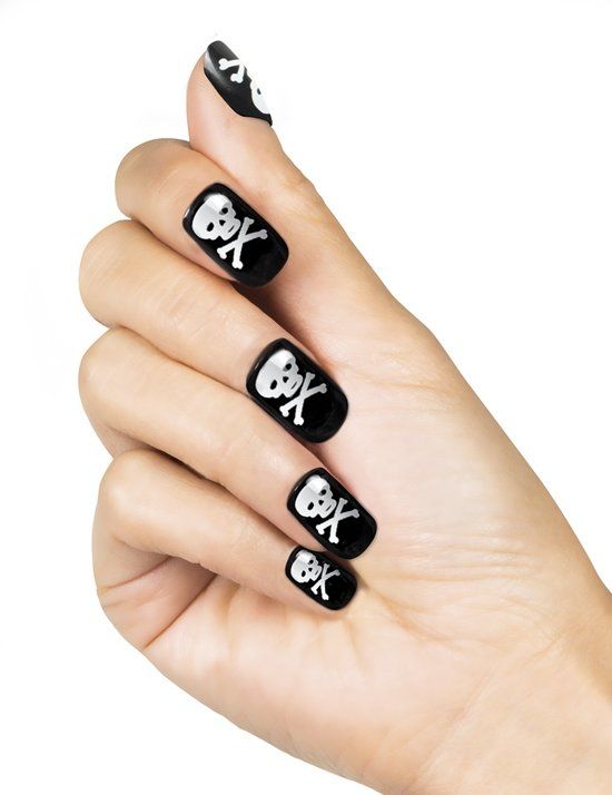 Generik Kunstnagels Piraten Schedel - 24 stuks