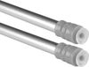 Tringle à rideaux extensible 60-90 cm, argent (2 pièces)