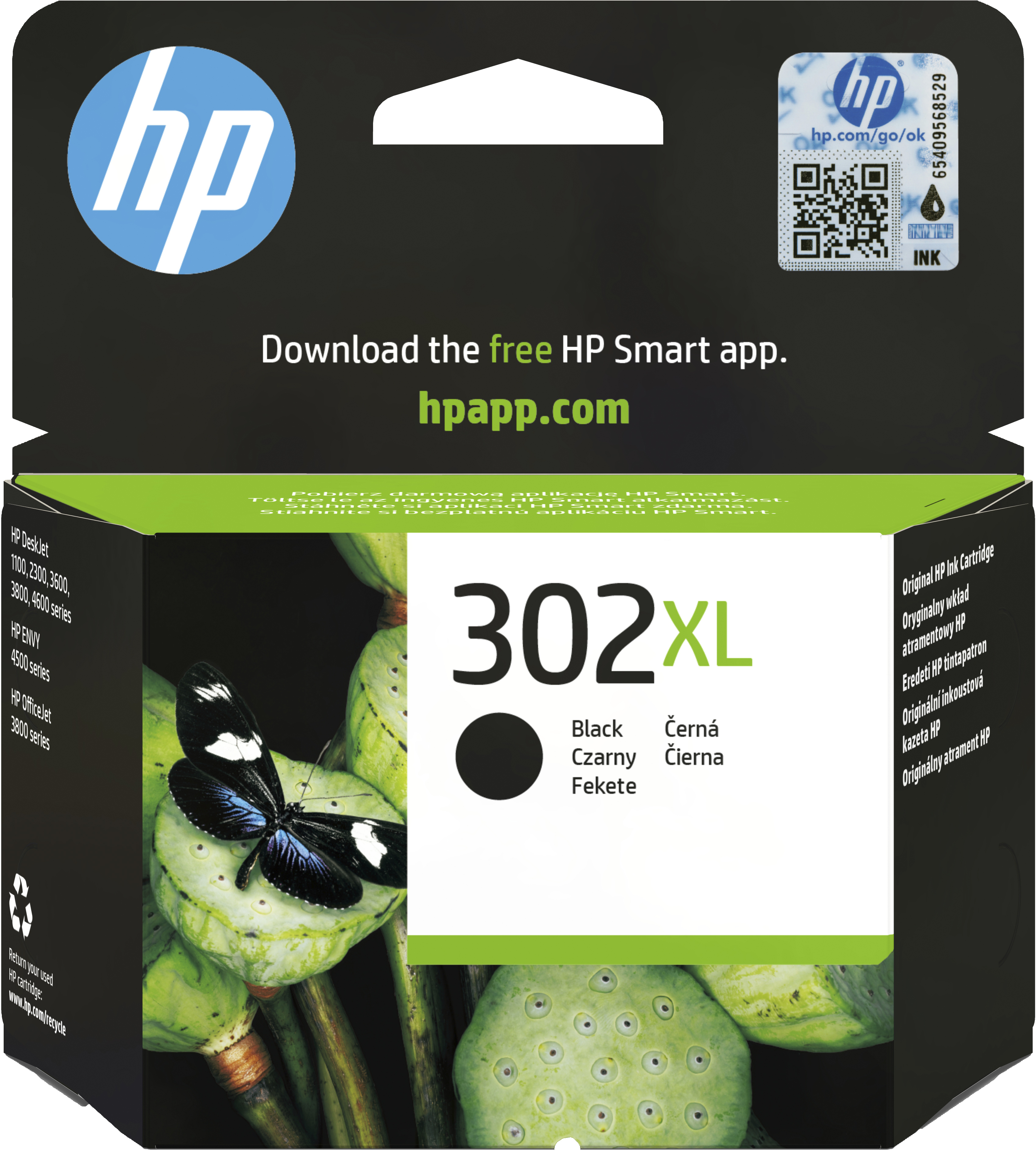 HP   302XL originele high-capacity zwarte inktcartridge