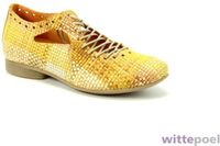 Think! Gaud 2 9010 dames beige leren blokhak schoenen maat 37