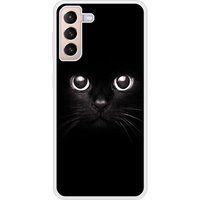 Samsung Galaxy S21 Yeux de chat Verstevigd hoesje met sublimatie bedrukking