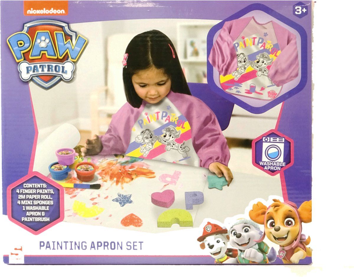 PAW Patrol Vingerverfset met Schort Roze - Kunststof