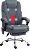 Vinsetto Massagebureaustoel Donkergrijs