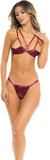 René Rofé I Like It Rough Choker Set - Wine Red