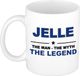 Bellatio Decorations naam cadeau mok - Jelle - man myth legend - koffiemok - 300 ml - collega - vaderdag