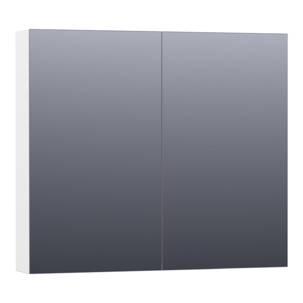 Saniclass Plain Spiegelkast 80x70x15cm Mat Wit SK-PL80MW