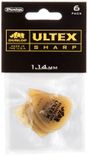 Dunlop Jim Dunlop Ultex Sharp Plectrums - 1.14 mm - Player's Pack (6 Stuks)