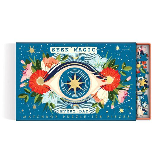 Galison Seek Magic Every Day 128 Piece Matchbox Puzzle