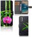 B2Ctelecom Nokia G22 Hoesje Orchidee Book Case Kunstleer/Siliconen/TPU Bloemen