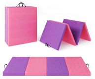 Tapis de gymnastique - Tapis d'entraînement pliable, 4 pièces - 180x60x5 cm - Rembourrage épais en mousse EPE - Avec poignées - Convient pour un usage domestique, le yoga et le pilates