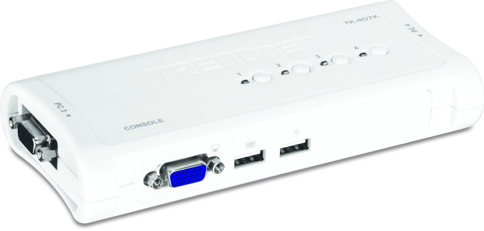 TRENDnet TK-407K KVM-switch - bedraad - blauw