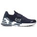 EA7 Emporio Armani Sky Captain/Silver (7X000652-AF18639-MB302) sneaker homme, bleu foncé-argent, chaussures à lacets avec empiècements en mesh, adhérente, en tissu