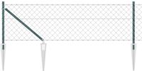 vidaXL Gaashek met grondpennen - 10 x 0,6 m - PVC-Coated Staal - Groen