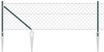 vidaXL Gaashek met grondpennen - 10 x 0,6 m - PVC-Coated Staal - Groen