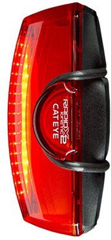 CatEye Rapid X2 Achterlicht - LED - 80 Lumen - Rood