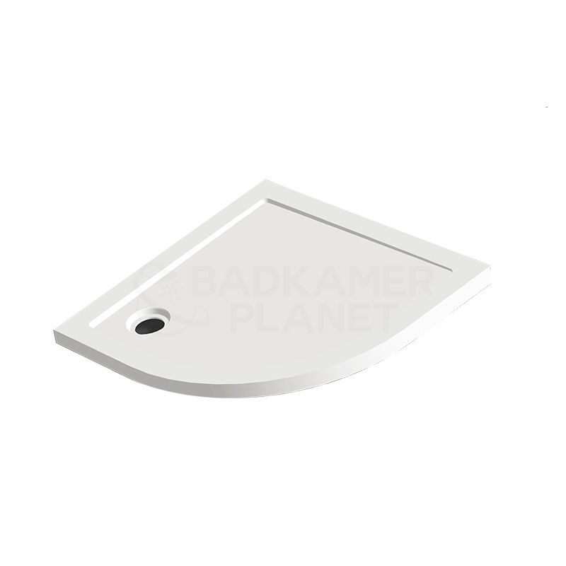 Badkamerplanet Douchebak SMC kwartrond 90x90x4 cm wit