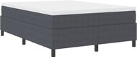 vidaXL Boxspringbed Donkergrijs en Wit 140 x 200 cm Corduroy stof