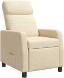 vidaXL Recliner Crèmekleurig Stof