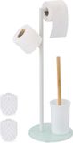 Merkloos Relaxdays Witte toiletaccessoires set