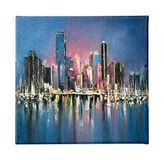 Homemania Wandbord voor woonkamer, slaapkamer, meerkleurig, 60 x 3 x 60 cm, HM20KNV60 x 60 – 125, polyester, hout