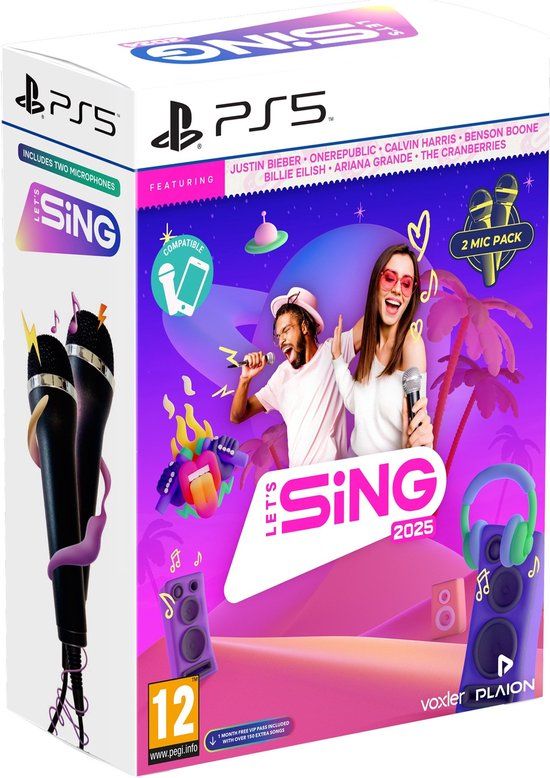 Plaion Let's Sing 2025 + 2 Microfoons - PS5 - International Edition