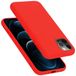 Cadorabo Liquid Silicone Hoesje compatibel met Apple iPhone 12/12 PRO, Siliconen Case voor iPhone 12/12 PRO- Cover, Full Body, krasvast en stootvast dunne TPU beschermhoes - LIQUID ROOD