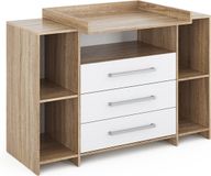 Vicco Oskar Commode – 143 x 100 cm XL met laden Wit/Sonoma