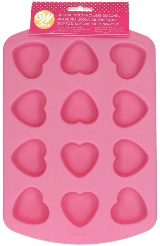 Wilton Siliconen Mal - DIY Bakvorm voor Mini Taartjes en Chocolade - Valentijn Hart