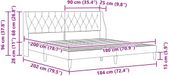 vidaXL Bedframe met matras met hoofdeinde Zwart 180 x 200 cm Fluweel