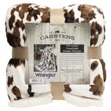 CARSTENS, INC. Wrangler Ultra Premium Super Zachte Pluche Sherpa Fleece Oversized Gooi Deken 54" x 68", Driekleurig Koeienhuid