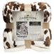 CARSTENS, INC. Wrangler Ultra Premium Super Zachte Pluche Sherpa Fleece Oversized Gooi Deken 54" x 68", Driekleurig Koeienhuid