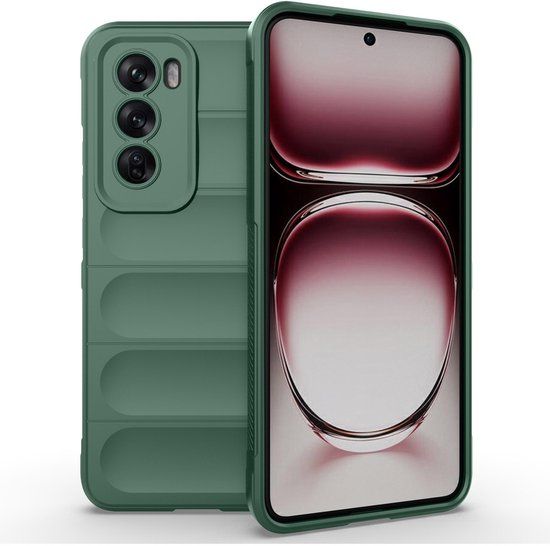 imoshion EasyGrip Backcover - Donkergroen - Geschikt voor Oppo Reno 12 Pro